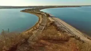 Hay Beach Point above Gardiners Bay to Ram Island, Shelter Island