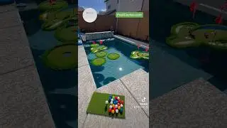 Pool Cactus Floating Golf Green - Golf Gift idea #golf #pool #golfswing #golfgifts #shorts #arizona