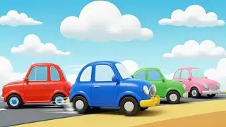 Cars Finger Family Collection | Learn Colors (Pink, Green, Red, Blue)
