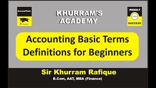 Accounting Basic Terms Definitions Urdu Hindi l Introduction for Beginners Urdu Hindi