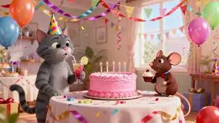 Cat and Mouse Alphabet ABC Party | Nursery Rhymes & Kids Songs