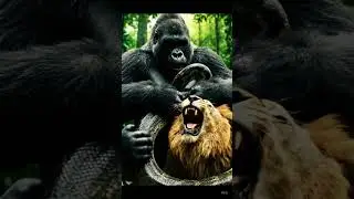 Break the Chains #GorillaVsPython #LionRescue #EpicWildlife #CloseUpDrama