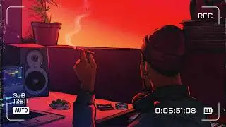 Smoke Break Between Memories 🚬 | Lo-fi Flute Beat with Vinyl Texture & Warm Room Aesthetic [Loop]