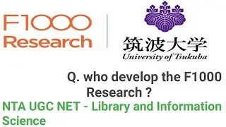 What is F1000 Research UGC NTA NET Library and Information science
