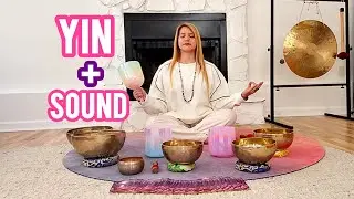 Yin Yoga for Tight Hips & Hamstrings | Deep Stretch + Sound Healing