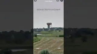 See red and white Water Tower demolition in Minot, North Dakota