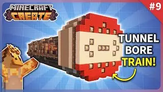 I Built a WORKING Tunnel Bore Train in Minecraft Create Mod! [#9]