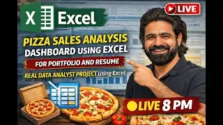 Pizza Sales Analysis Dashboard in Excel | Real Data Analyst Project for Resume & Portfolio
