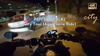 [4K] POV Aggressive Ride in the City Yamaha MT09(No Silencer)