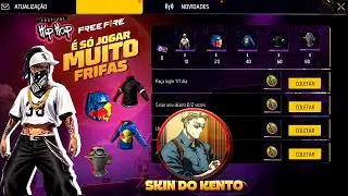 CORREE!! NOVO PASSE HIP-HOP 3.0? CONJUNTO DO KENTO, CÓDIGUIN DA REDBULL E ATUALIZAÇÃO - FREE FIRE 