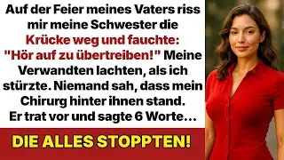 Beim Geburtstag meines Vaters zog mir meine Schwester die Krücke weg und rief： „Hör auf!“