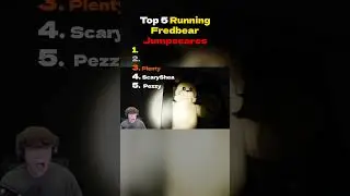 TOP 5 RUNNING FREDBEAR JUMPSCARES 😭🙏 #horrorgames #funnygaming #top5 #ranking #gaming #fnaf #funny