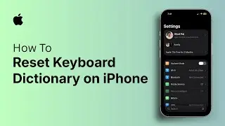 Как сбросить словарь клавиатуры на iPhone