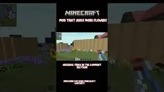 More Flowers in Minecraft!🌻 for the name of the mod check the comsec #minecraft #shorts