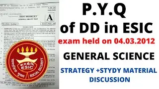 esic deputy director|science Previous year question of deputy director esic|exam held on 04.03.2012