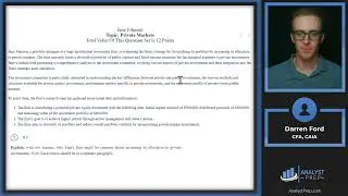 Private Markets Pathway - Constructed Response Set - Jane Johnson - CFA® Level III