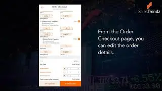 SalesTrendz Book an Order Activity with Sub-dealers