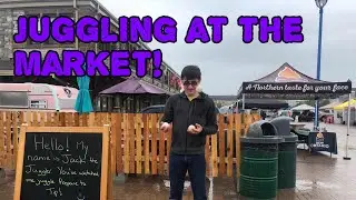 Juggling at the market(impending rain)