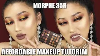 GOLDEN SPOTLIGHT EYE USING ALL AFFORDABLE PRODUCTS || ft MORPHE 35R PALETTE