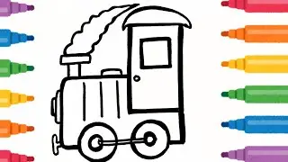 How to draw a train step by step | Train drawing for kids | easy drawing for kids