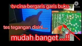 tv cina blenk biru garis buku