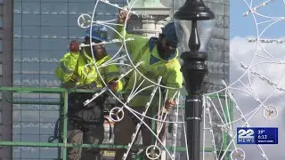 Springfield's Memorial Bridge unveils festive holiday lights