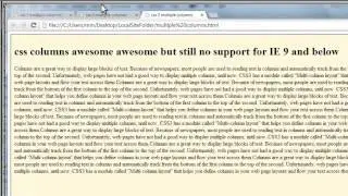 dreamweaver tutorial- multiple columns with css 3