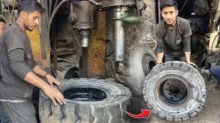 Heavy Truck Tyre Badalna | Pakistan Local Tyre Workshop Guide @SkillFactoryHub