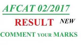 CHECK RESULT PDF FOR AFCAT 02/2017