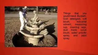 Decorating a Natural Stone Fountain