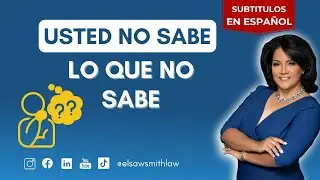 Usted no sabe lo que no sabe