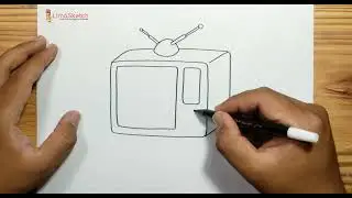 How to Draw AN OLD TELEVISION Easy Step by Step For Kids