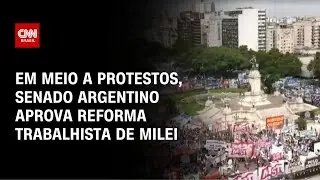 Em meio a protestos, Senado argentino aprova reforma trabalhista de Milei | CNN 360&ordm;