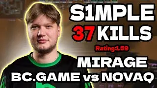 🔥s1mple 37 KILLS | Skyesports Chennai Esports | BC.GAME vs NOVAQ (mirage) | Rating: 1.59