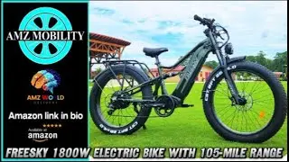 Describing FREESKY 1800W Electric Bike with 105-Mile Range, Amazon