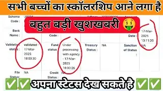Under processing with agency | treasury panding | up scholership status 2025 |kab tak aayega