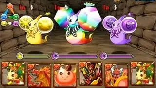 Puzzle & Dragons, Friday dungeon - Shrine of Spirits Expert - Guide, 4x HP Team - BEGINNER TEAM