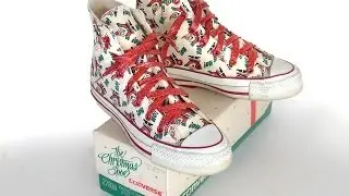 Vintage USA-made CHRISTMAS Converse All Star Chuck Taylor UNBOXING