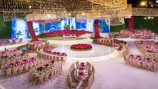 Le Mariage - FLORAL PARADISE in Qatari Royal Wedding Covered with Golden Peace of Art Ceiling