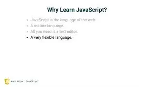 Why learn JavaScript