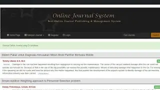Aplikasi Web Open Journal Systems sistem jurnal online source code