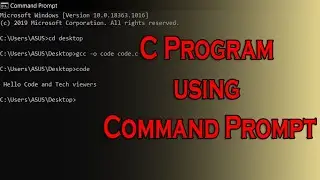 Run C Program using Command Prompt, Command Prompt as a Compiler.