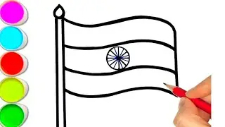 26 January special flag drawing || step by step Indian flag drawing || Republic day drawing flag..