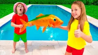 Funny stories from Nastya with the Magic Fish for children