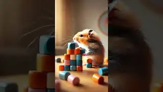 Building a mini world full of imagination! 🐹🧱 #CleverHamster #BlockPlay #WorldOfImagination