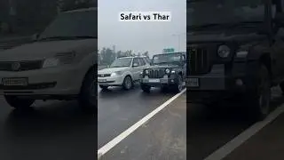 Tata safari vs Mahindra Thar 🔥 | Drag race #thar #safari #unfrezzmyaccount #views #likeforlikes