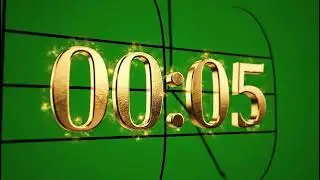 Cinematic 1 Minute Fancy Timer Green Screen Overlay for Professional Edits