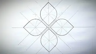 How to Draw a Beautiful Geometric Pattern Step by Step | Compass and Ruler Drawing Tutorial