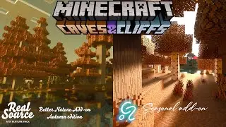Minecraft Autumn / Fall season is gorgeous! (with RTX On and some texture packs and add-ons)
