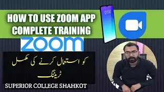 MOBILE ZOOM APP COMPLETE TRAINING IN URDU/HINDI / How to Use Zoom App On Mobile